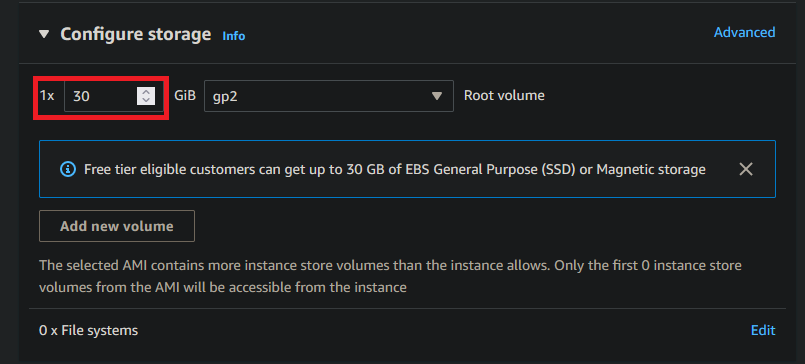 VPS Configure Storage